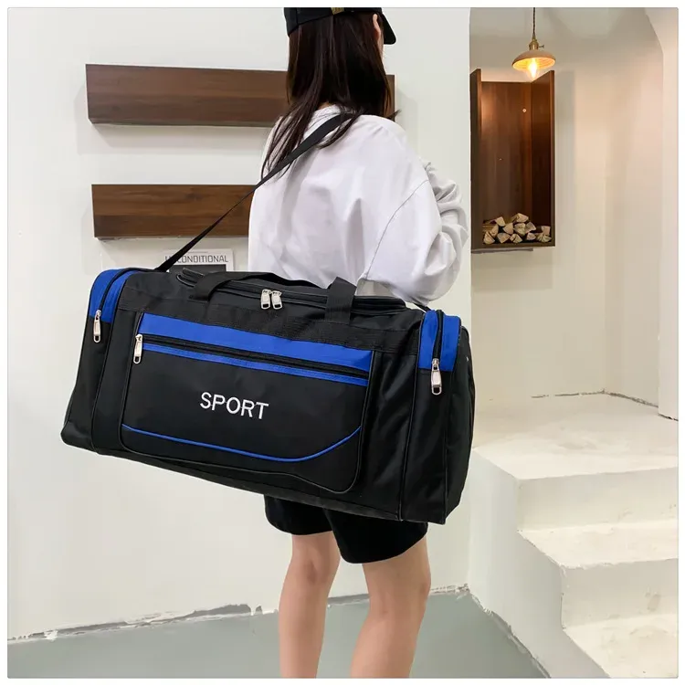 Large Capacity Travel Duffel Bag for Men - Waterproof Nylon Weekender Gym Sport Holdall with Pouch, 60x22x28cm Overnight Luggage showcase 14