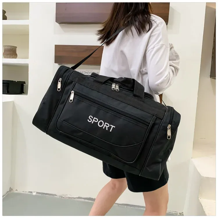Large Capacity Travel Duffel Bag for Men - Waterproof Nylon Weekender Gym Sport Holdall with Pouch, 60x22x28cm Overnight Luggage showcase 13