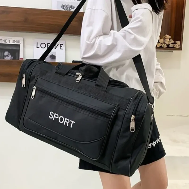 Large Capacity Travel Duffel Bag for Men - Waterproof Nylon Weekender Gym Sport Holdall with Pouch, 60x22x28cm Overnight Luggage thumbnail 4