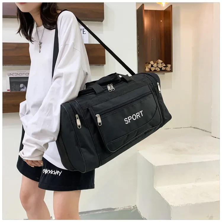 Large Capacity Travel Duffel Bag for Men - Waterproof Nylon Weekender Gym Sport Holdall with Pouch, 60x22x28cm Overnight Luggage showcase 12