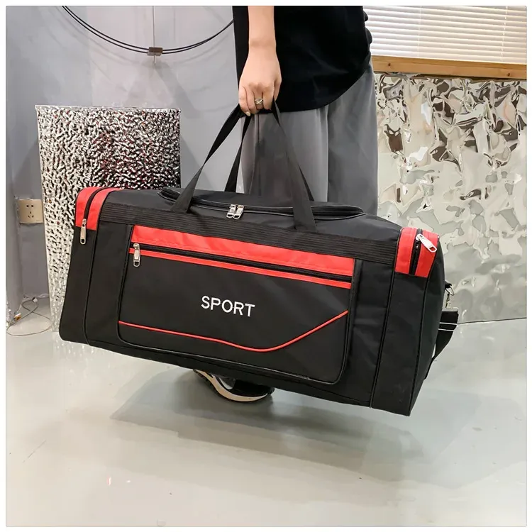 Large Capacity Travel Duffel Bag for Men - Waterproof Nylon Weekender Gym Sport Holdall with Pouch, 60x22x28cm Overnight Luggage showcase 15