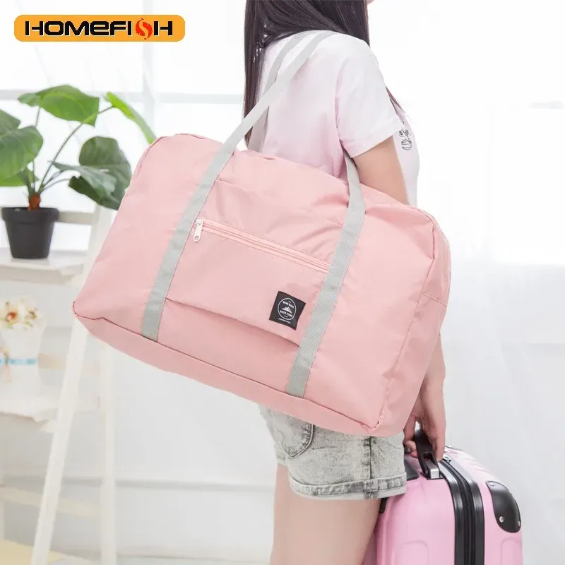 HOMEFISH Foldable Travel Duffel Bag - Lightweight Large Capacity Carry-On for Women, Perfect for Sports, Weekend Trips, and Overnight Stays showcase 9