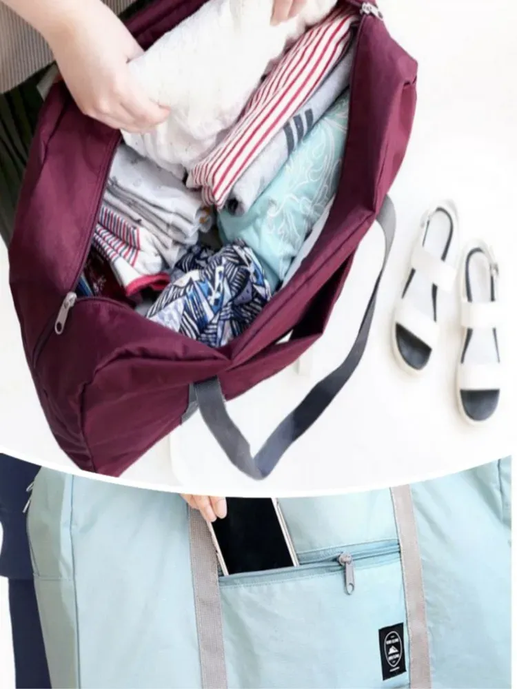 Foldable Travel Duffel Bag for Women & Girls - Lightweight Large Capacity Carry-On Sports Weekend Overnight Trip Bag showcase 4