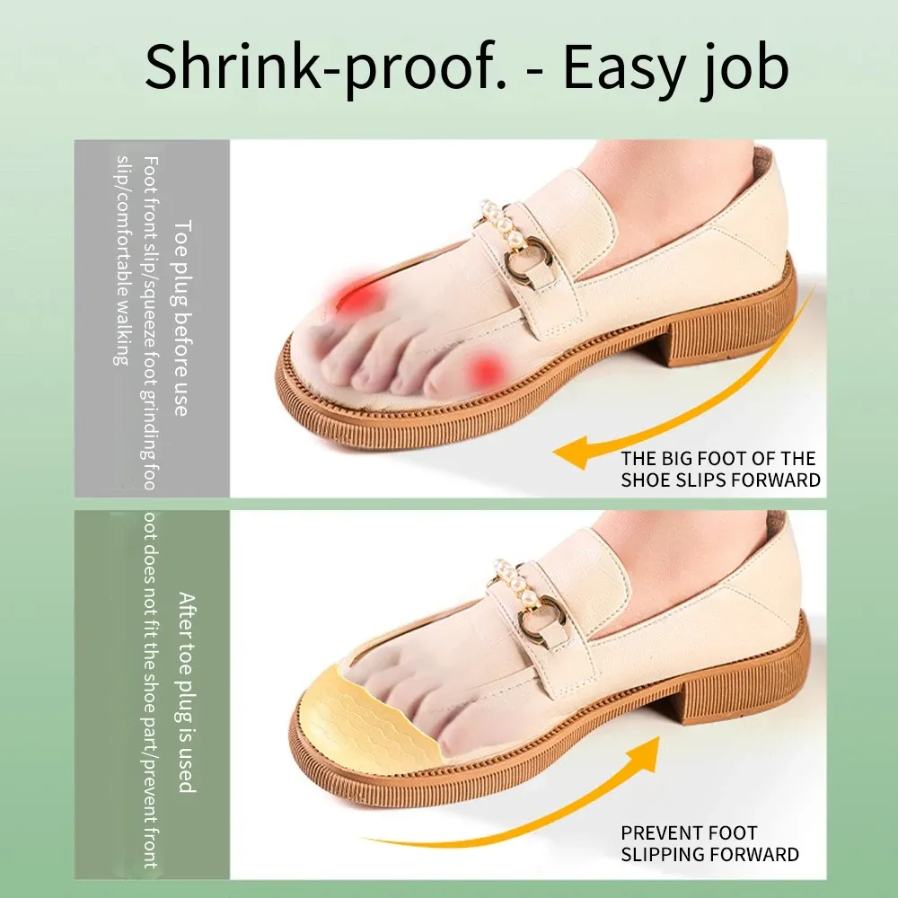 Women's Anti-Slip Forefoot Inserts - Adjustable Shoe Size Toe Pads for High Heels, Pain Relief Cushion Protector, Comfortable PU Foam thumbnail 4