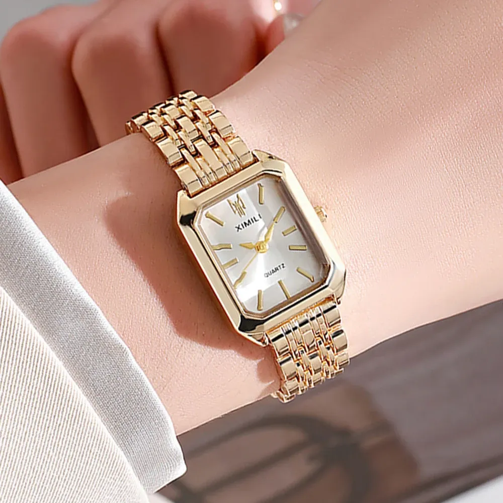 Luxury Stainless Steel Women's Quartz Watch - Elegant Business Casual Fashion Wristwatch for Students & Professionals, 30M Water Resistant thumbnail 1