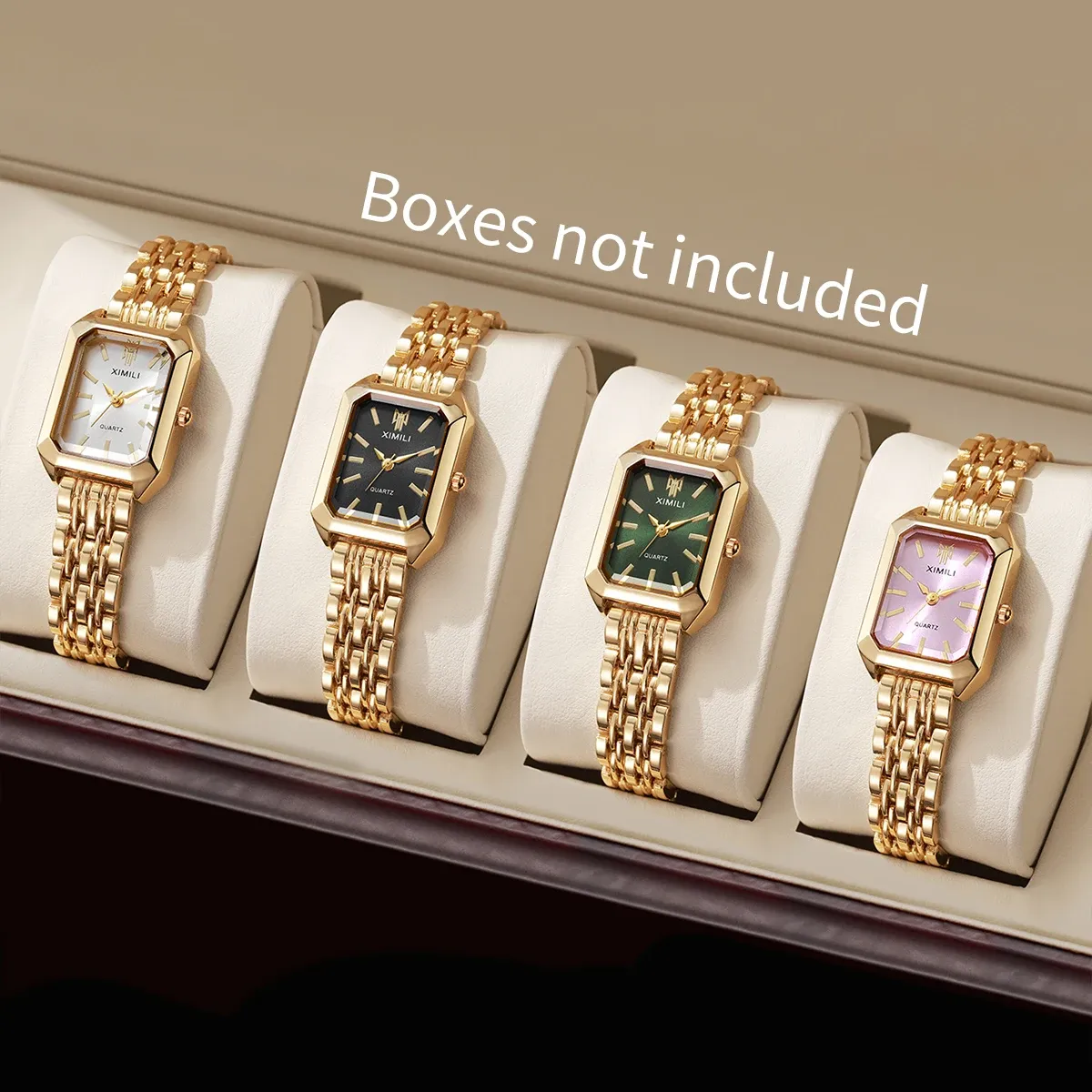 Elegant Rectangle Women's Quartz Watch - Luxury Stainless Steel Band Ladies Dress Wristwatch, Fashionable Design, Accurate Timekeeping, CE Certified thumbnail 3
