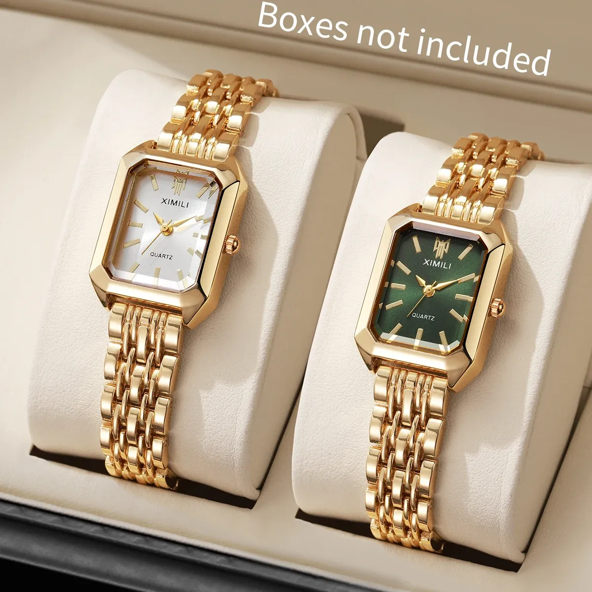 Elegant Rectangle Women's Quartz Watch - Luxury Stainless Steel Band Ladies Dress Wristwatch, Fashionable Design, Accurate Timekeeping, CE Certified showcase 4