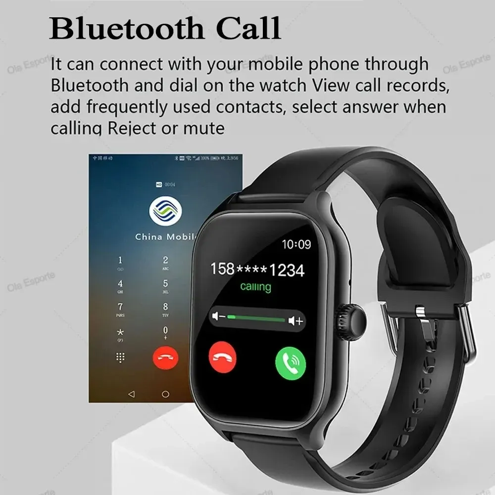1.83" HD Smart Watch for Android & iOS - Bluetooth Call, Fitness Tracker, Heart Rate, Blood Pressure Monitor, Music Control - Stylish Alloy Case for Men & Women thumbnail 2