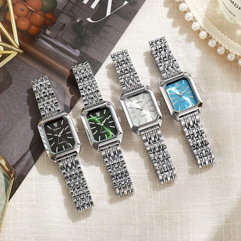 Luxury Rectangle Women's Fashion Watch - Stainless Steel Band, Quartz Movement, Elegant Ladies Dress Clock, Perfect Gift for Girls showcase 8