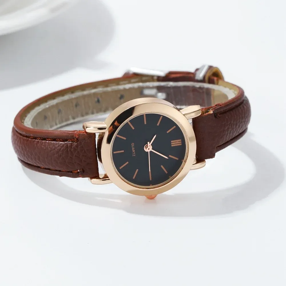 Fashionable Women's Casual Quartz Watch with Small Dial and Genuine Leather Band - Elegant & Durable Design for Everyday Wear thumbnail 5