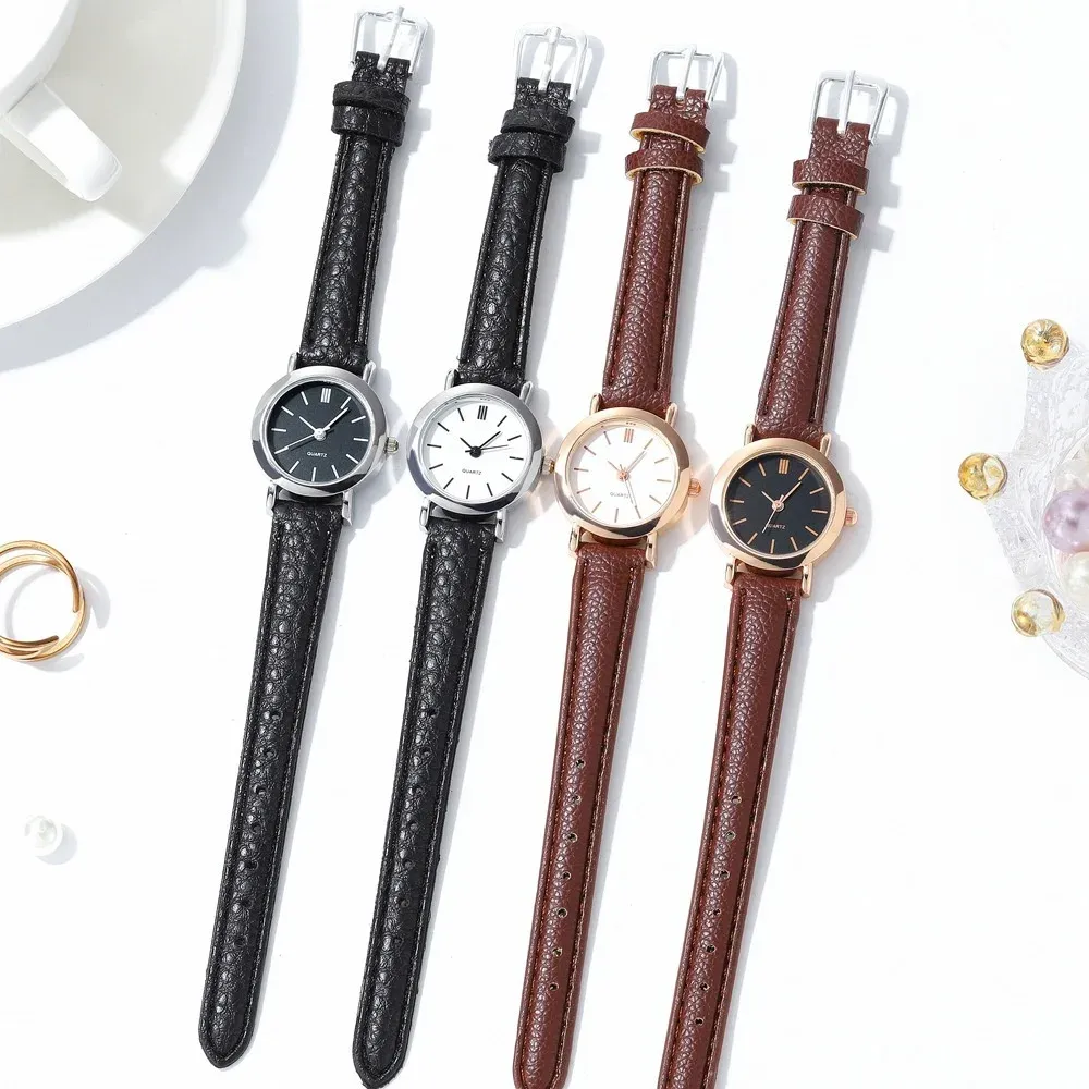 Fashionable Women's Casual Quartz Watch with Small Dial and Genuine Leather Band - Elegant & Durable Design for Everyday Wear showcase 1