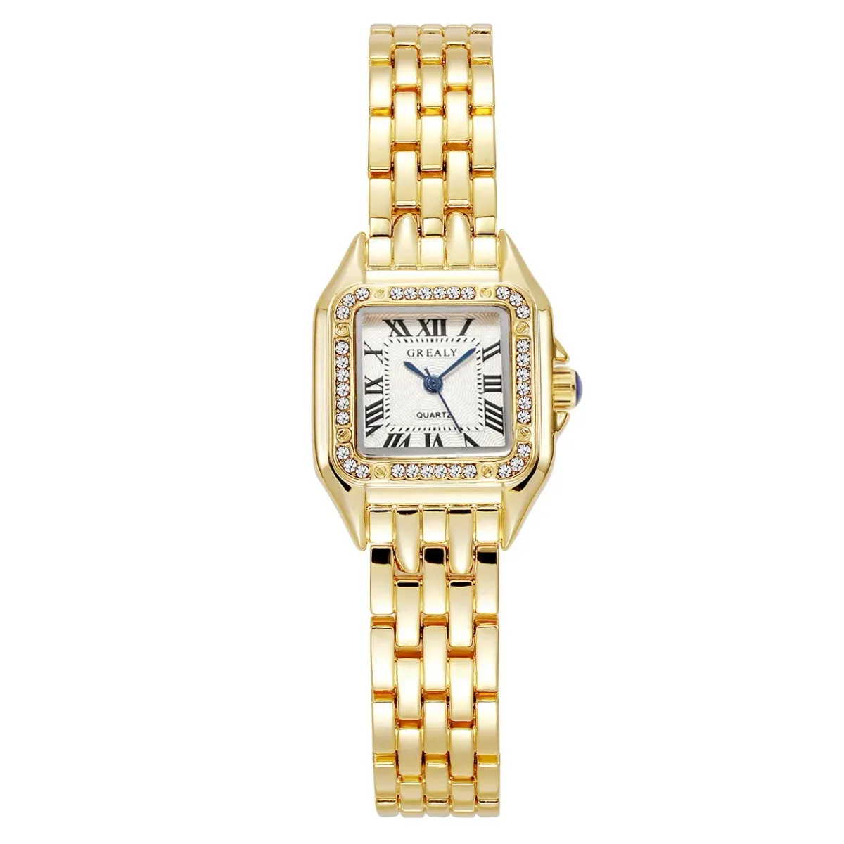 Luxury Rhinestone Women's Fashion Square Quartz Watch - Elegant Ladies Clock with Alloy Band, CE Certified for Daily Wear showcase 6