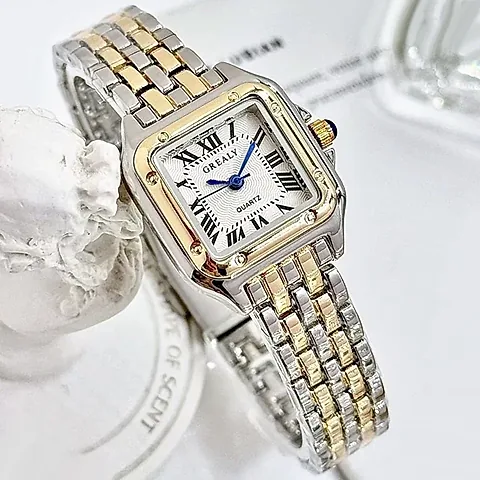 Luxury Rhinestone Women's Fashion Square Quartz Watch - Elegant Ladies Clock with Alloy Band, CE Certified for Daily Wear