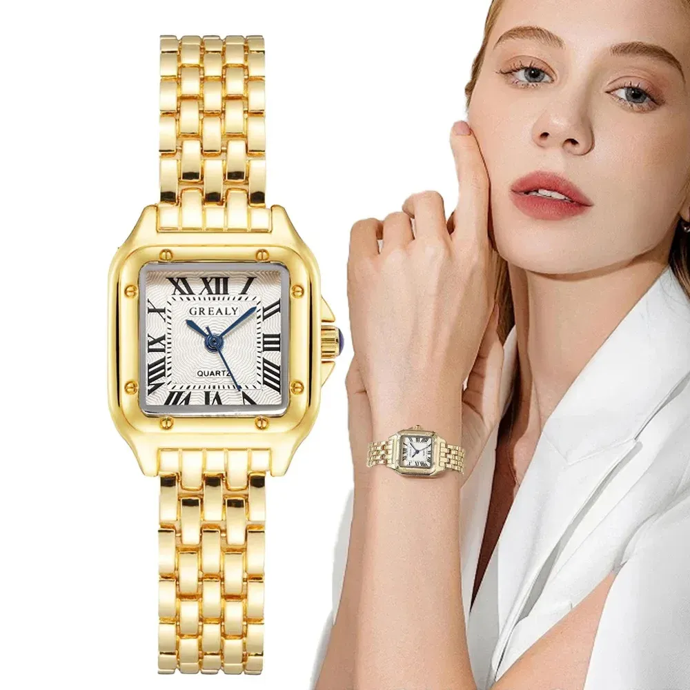 Luxury Rhinestone Women's Fashion Square Quartz Watch - Elegant Ladies Clock with Alloy Band, CE Certified for Daily Wear showcase 1
