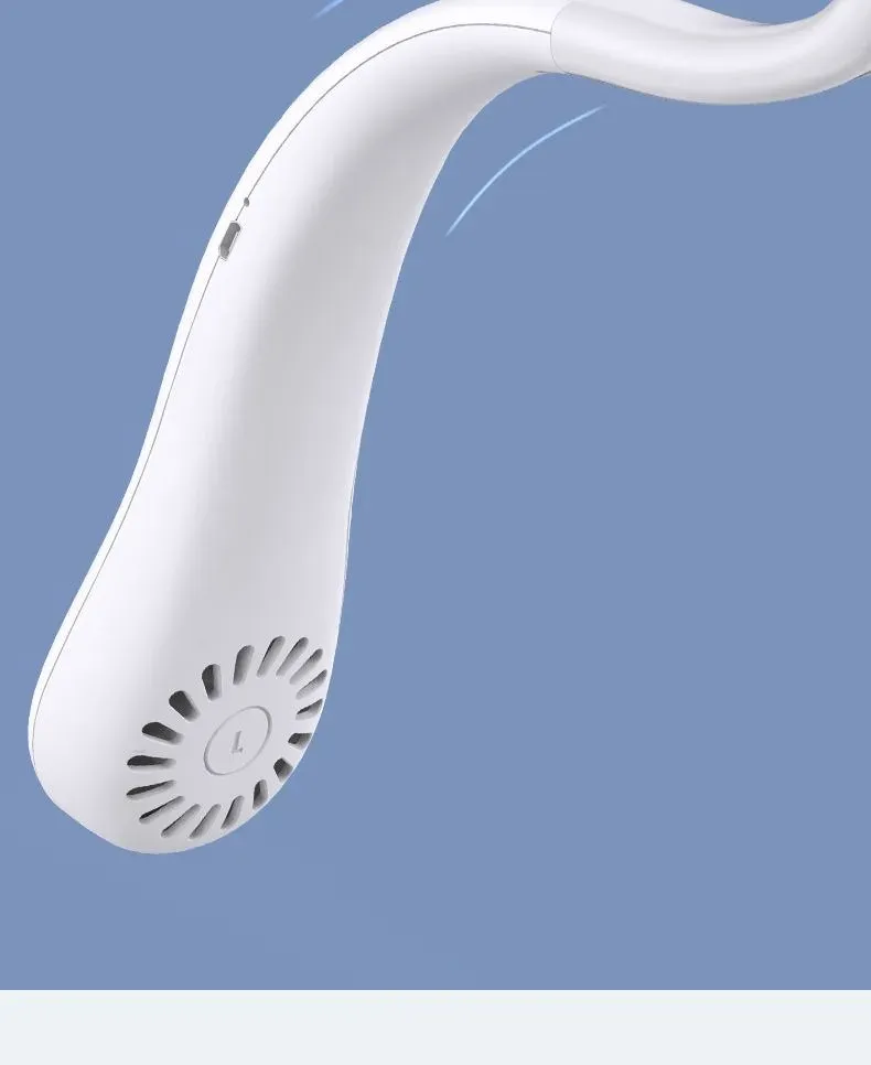 2025 Long-Lasting Portable Bladeless Neck Fan - Rechargeable Mini Air Cooler with 3 Speeds for Summer Sports & Outdoor Use showcase 10