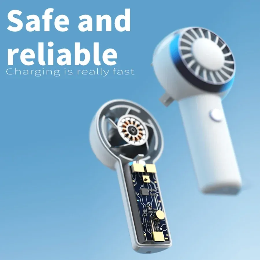 2025 New Ultralight 60G Mini Portable Handheld Fan, Rechargeable Air Cooler for Travel & Shopping, Pocket-Sized Cooling Device thumbnail 4