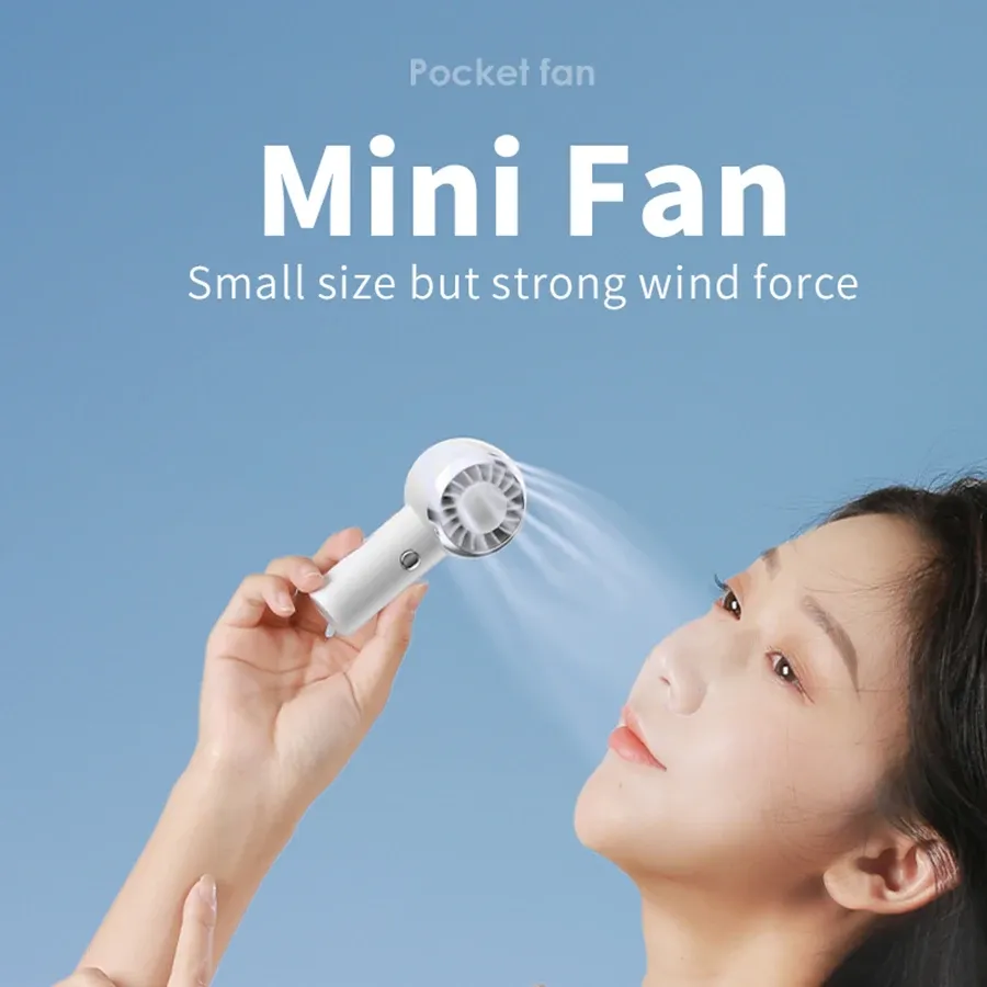 2025 New Ultralight 60G Mini Portable Handheld Fan, Rechargeable Air Cooler for Travel & Shopping, Pocket-Sized Cooling Device showcase 9
