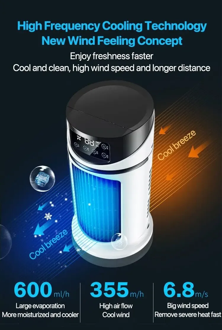 Portable USB Mini Air Conditioner Fan Cooler Humidifier - Compact Desktop Cooling for Home & Office showcase 9