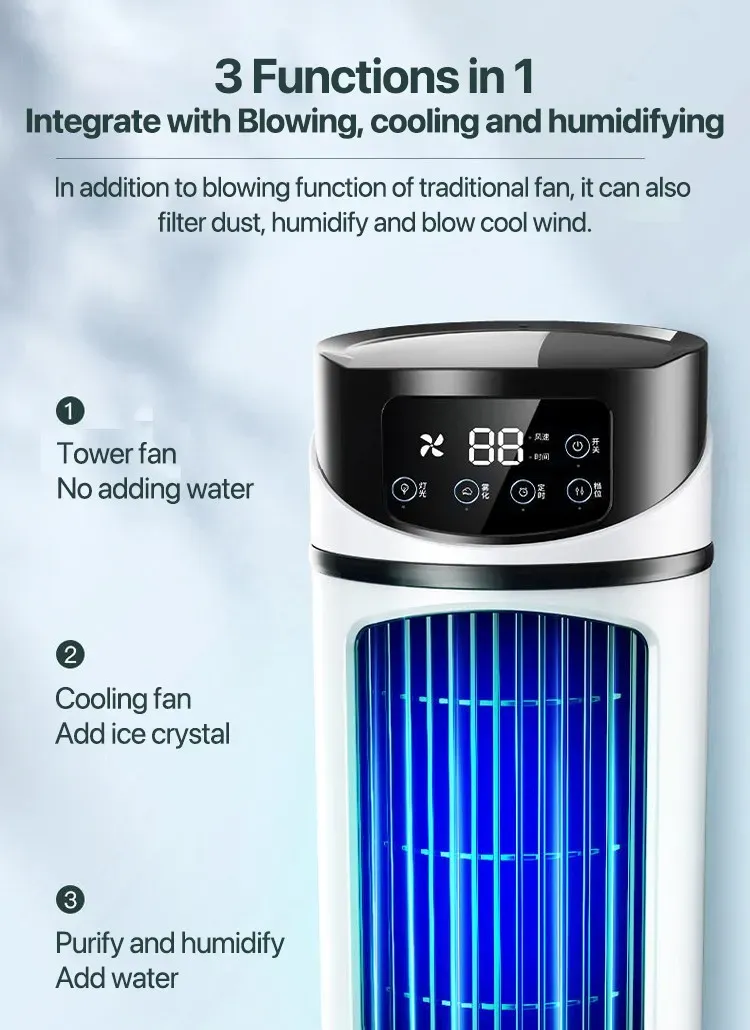 Portable USB Mini Air Conditioner Fan Cooler Humidifier - Compact Desktop Cooling for Home & Office showcase 4