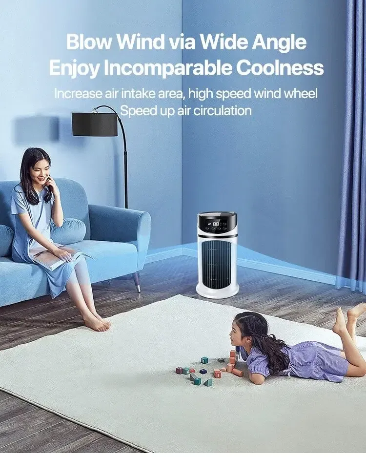 Portable USB Mini Air Conditioner Fan Cooler Humidifier - Compact Desktop Cooling for Home & Office showcase 8