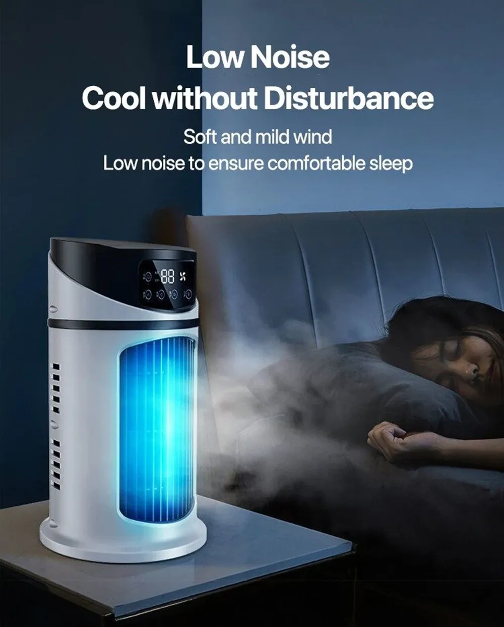 Portable USB Mini Air Conditioner Fan Cooler Humidifier - Compact Desktop Cooling for Home & Office showcase 11