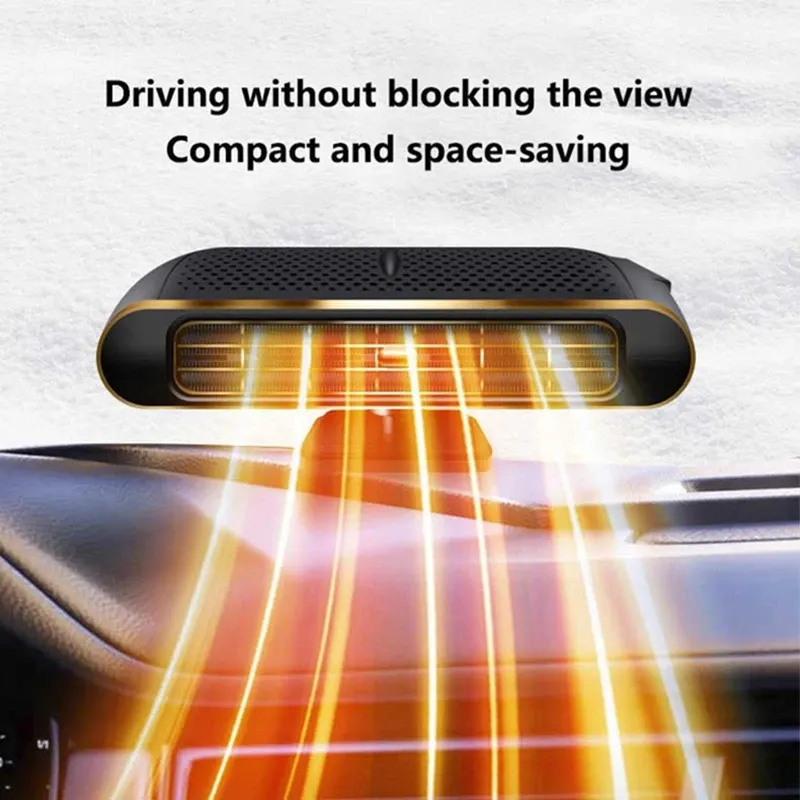 12V Portable Electric Car Heater & Air Cooler Fan - 200W Demister Defroster for Windshield Defogging & Drying thumbnail 3