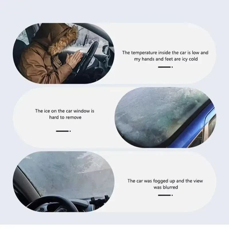 12V Portable Electric Car Heater & Air Cooler Fan - 200W Demister Defroster for Windshield Defogging & Drying thumbnail 6