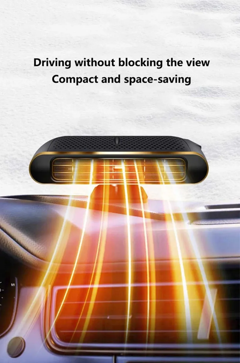 12V Portable Electric Car Heater & Air Cooler Fan - 200W Demister Defroster for Windshield Defogging & Drying showcase 6