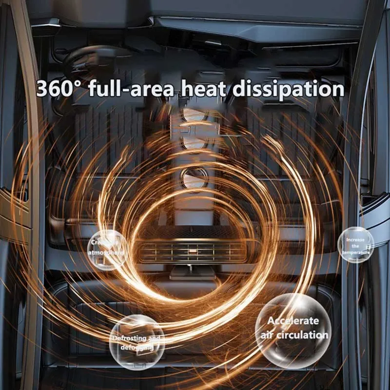 12V Portable Electric Car Heater & Air Cooler Fan - 200W Demister Defroster for Windshield Defogging & Drying thumbnail 4