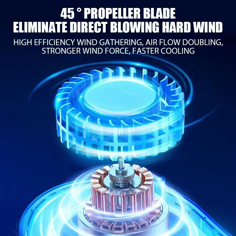 Portable Bladeless Neck Fan with Digital Display, USB Rechargeable Mini Air Cooler, Hands-Free Personal Fan for Outdoor Travel showcase 13