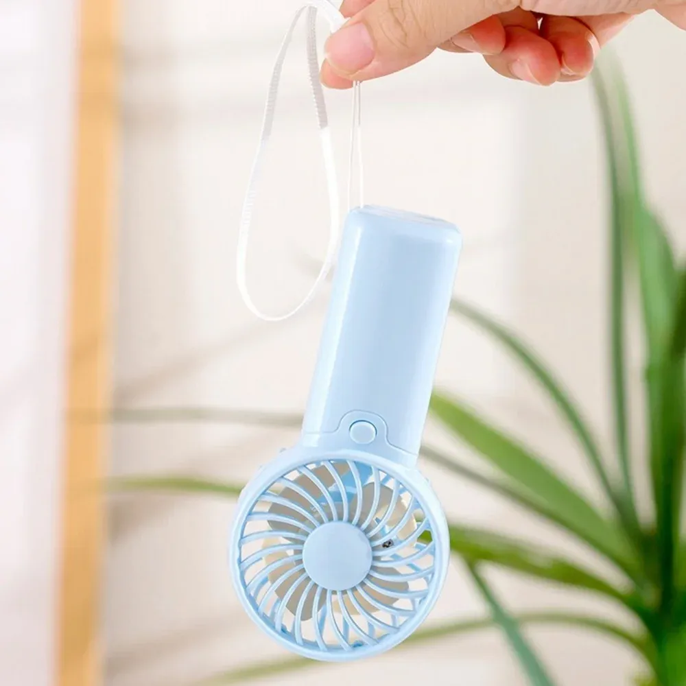 Portable Mini Handheld Fan with Lanyard - Lightweight, Adjustable, Cute Outdoor Air Cooler for Students & Travel - Pink, Beige, Blue, Green showcase 8