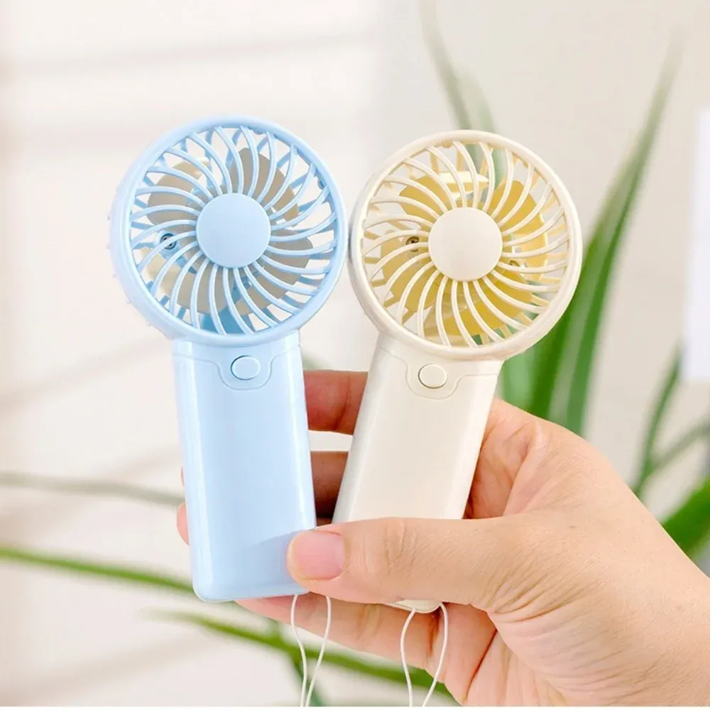 Portable Mini Handheld Fan with Lanyard - Lightweight, Adjustable, Cute Outdoor Air Cooler for Students & Travel - Pink, Beige, Blue, Green showcase 7