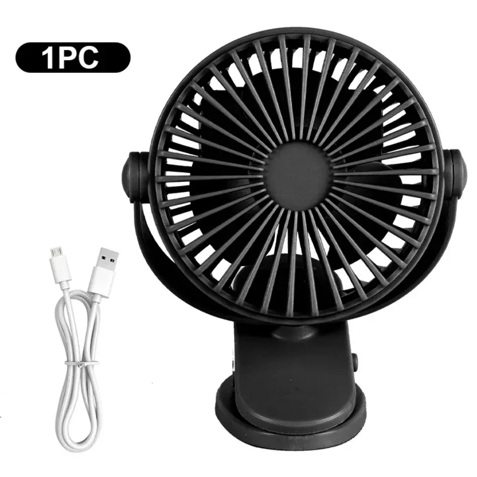 Portable USB Rechargeable Mini Desk Fan with Clip-on Design, Night Light Air Cooler for Home, Office, Outdoor Use - Compact & Versatile Cooling Solution showcase 3