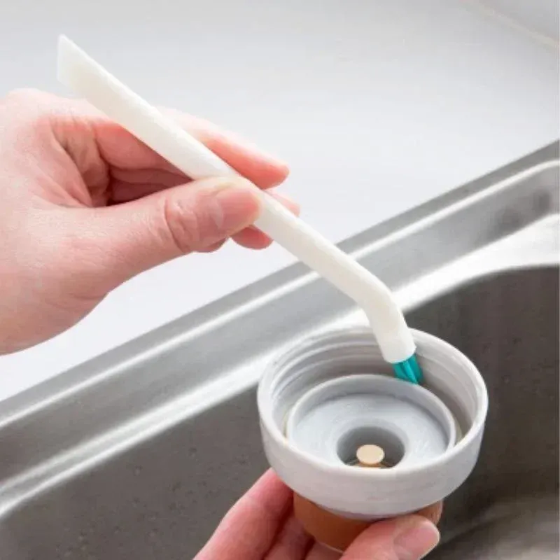 2pcs Cleaning Brush Set with Long Handle for Narrow Gaps - Ideal for Baby Bottles, Kitchen Sinks, and Household Cleaning - Durable ABS & Nylon Bristles thumbnail 6