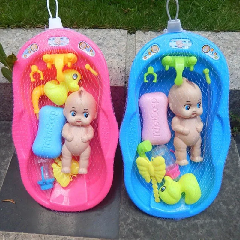 Realistic Baby Doll Bath Toy Set with Bathtub, Shower, Accessories, Soap, Duck, Bottle - Pretend Play for Kids showcase 2