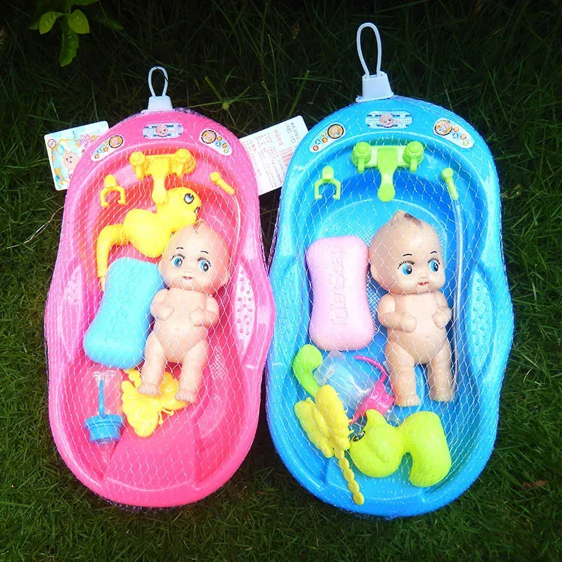 Realistic Baby Doll Bath Toy Set with Bathtub, Shower, Accessories, Soap, Duck, Bottle - Pretend Play for Kids thumbnail 6