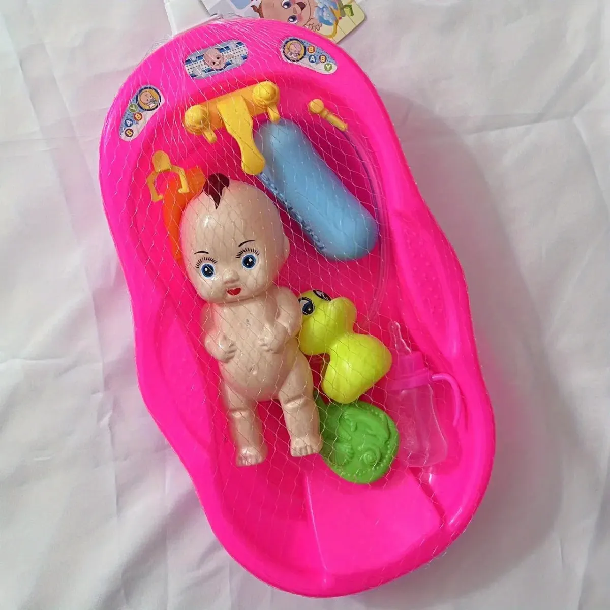 Realistic Baby Doll Bath Toy Set with Bathtub, Shower, Accessories, Soap, Duck, Bottle - Pretend Play for Kids showcase 8