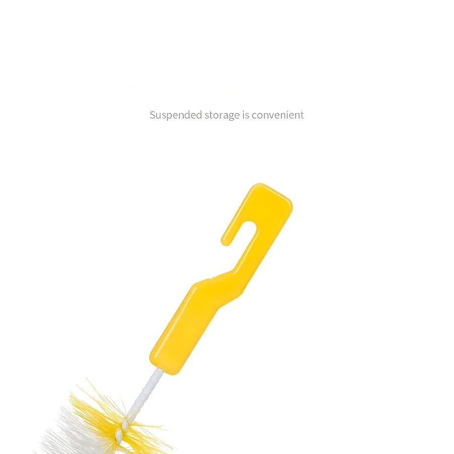 Versatile Bottle Cleaning Brush Set for Baby Pacifiers, Glassware, and Narrow Spaces - Durable Stainless Steel with Soft Nylon Bristles thumbnail 3