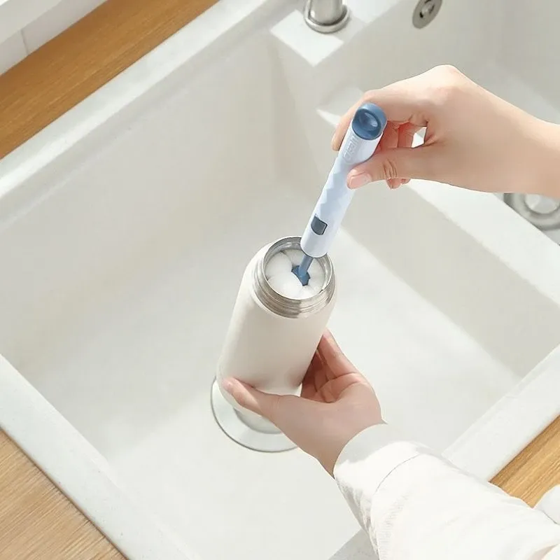 360° Rotating Bottle Brush Set for Baby Pacifiers, Nipples, and Cups - Soft Head, Food Grade Material, Handheld Cleaning Tool for Easy Sterilization showcase 3