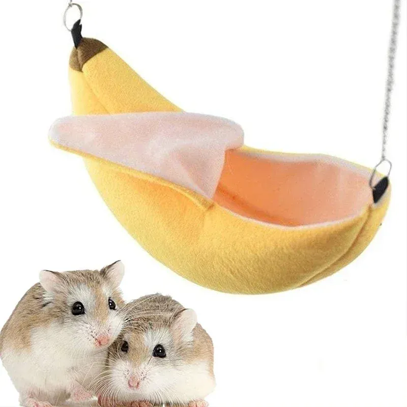 Cozy Banana Hammock Bed for Small Pets - Warm, Soft Cage Nest for Hamsters, Sugar Gliders, Mice, and Small Birds - Comfortable Pet Accessory showcase 1