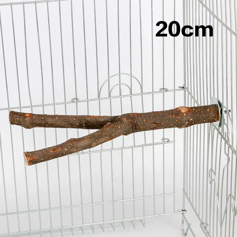 Natural Wood Bird Perch Stand Branch for Cages - 15/20/30cm, Assorted Shapes, Pet Bird Accessories for Parrots, Cockatiels, Finches thumbnail 3
