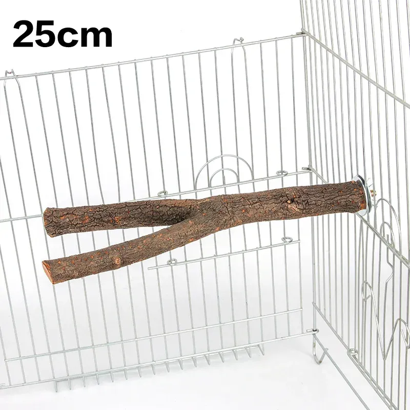 Natural Wood Bird Perch Stand Branch for Cages - 15/20/30cm, Assorted Shapes, Pet Bird Accessories for Parrots, Cockatiels, Finches thumbnail 4