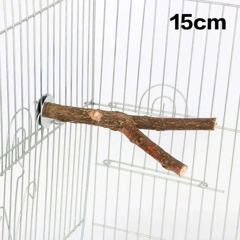 Natural Wood Bird Perch Stand Branch for Cages - 15/20/30cm, Assorted Shapes, Pet Bird Accessories for Parrots, Cockatiels, Finches showcase 3