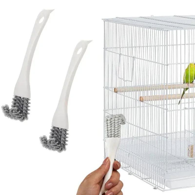 1pc Bird Cage Cleaning Brush Tool for Budgies Cockatiels - Parrot Cage Sanitary Brush Accessories for Easy Poop Removal thumbnail 1
