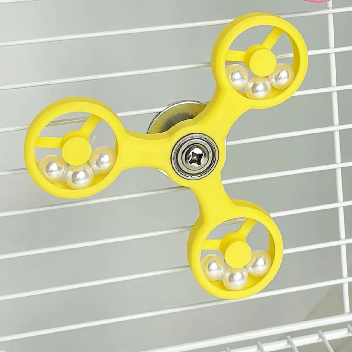 Interactive Bird Spinner Wheel Toy for Parrots - Durable ABS & Iron Cage Accessory for Cockatiel, Conure, Parakeet, Budgie Mental Enrichment & Play showcase 4