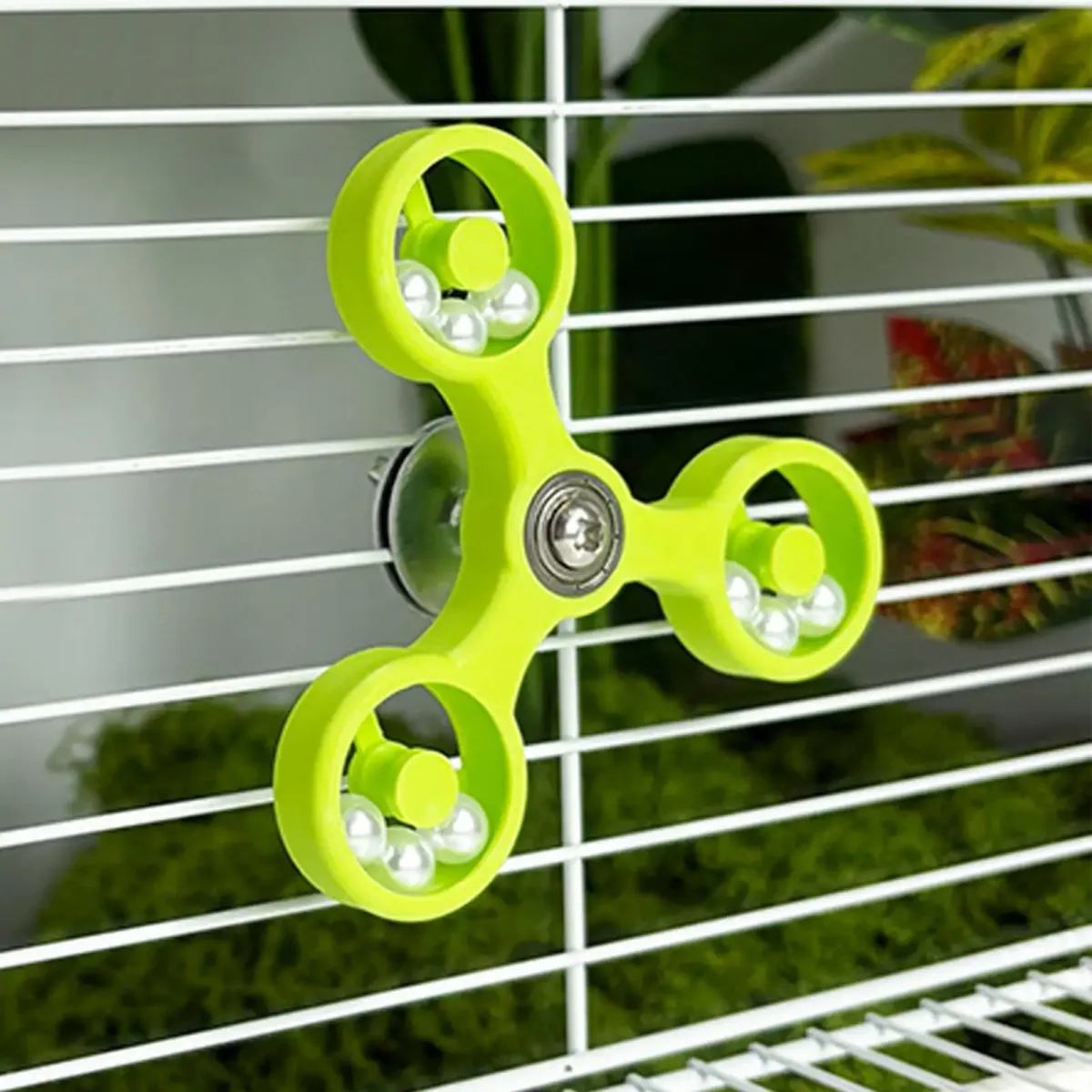 Interactive Bird Spinner Wheel Toy for Parrots - Durable ABS & Iron Cage Accessory for Cockatiel, Conure, Parakeet, Budgie Mental Enrichment & Play showcase 7
