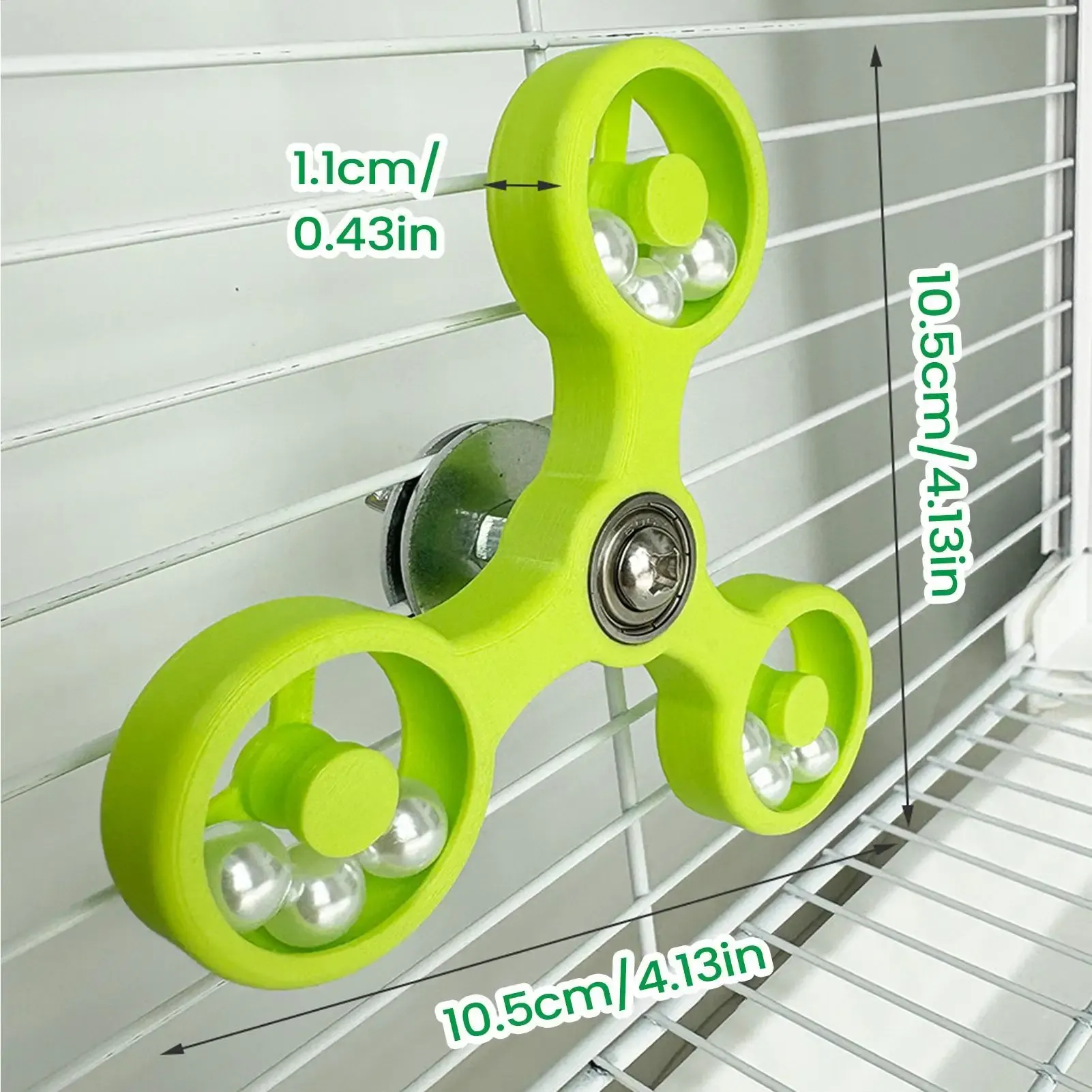 Interactive Bird Spinner Wheel Toy for Parrots - Durable ABS & Iron Cage Accessory for Cockatiel, Conure, Parakeet, Budgie Mental Enrichment & Play thumbnail 6