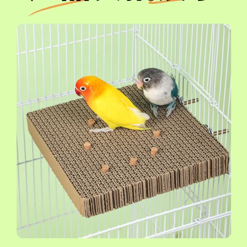 Bird Paper Shredding Toy with Cork Perch Platform - Fun Foraging & Chewing Accessory for Small Parakeets, Cockatiels, Conures, and Cages showcase 2