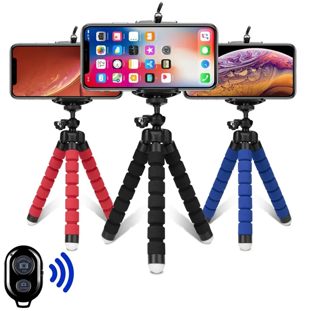 Flexible Mini Octopus Tripod for Smartphones & Cameras - Portable, Lightweight Stand with Universal Mount & Remote Option for Stable Photos & Videos