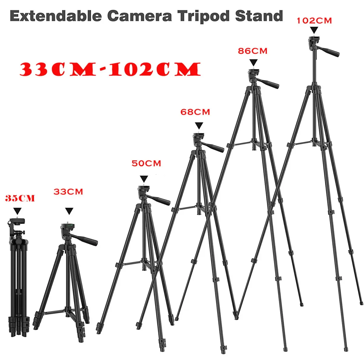 102cm Universal Phone Tripod Stand with Bluetooth Remote - Professional Video Recording & Photography Holder for Smartphones and Cameras showcase 2